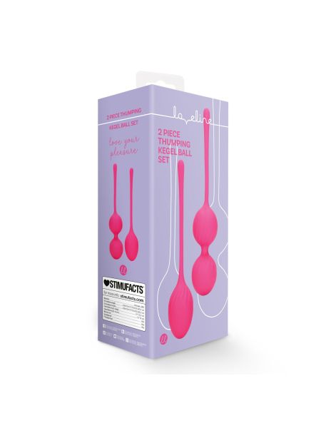 2 Piece Thumping Kegel Ball Set - Wild Strawberry - 7