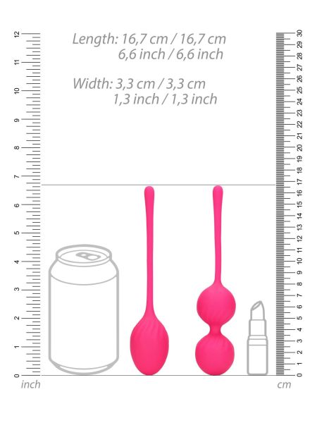 2 Piece Thumping Kegel Ball Set - Wild Strawberry - 9