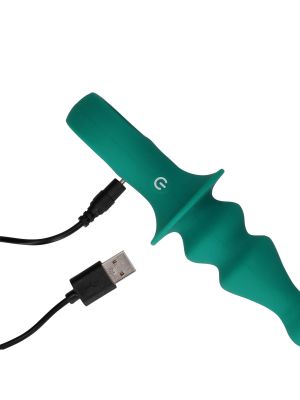 Pawn Shaped Anal Vibrator - Peacock Plume - image 2
