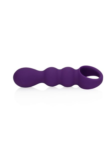 Teardrop Shaped Anal Vibrator - Clear Purple - 4