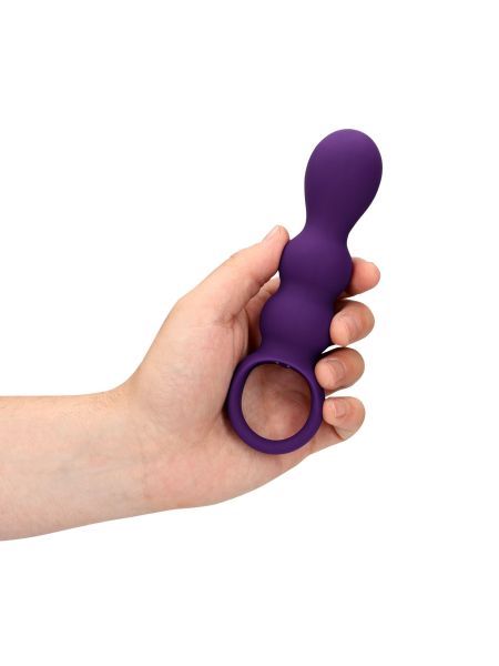 Teardrop Shaped Anal Vibrator - Clear Purple - 5