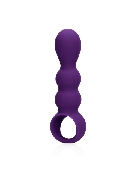 Teardrop Shaped Anal Vibrator - Clear Purple - 6
