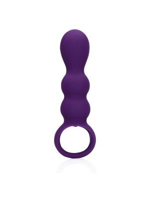 Teardrop Shaped Anal Vibrator - Clear Purple