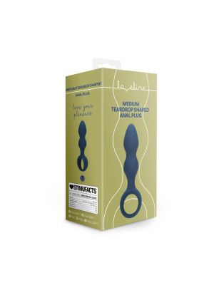 Teardrop Shaped Anal Plug - Medium - Baltic Blue - image 2
