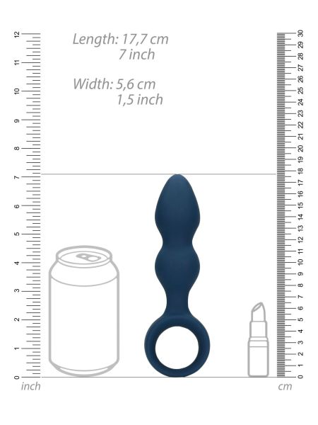 Teardrop Shaped Anal Plug - Large - Baltic Blue - 10