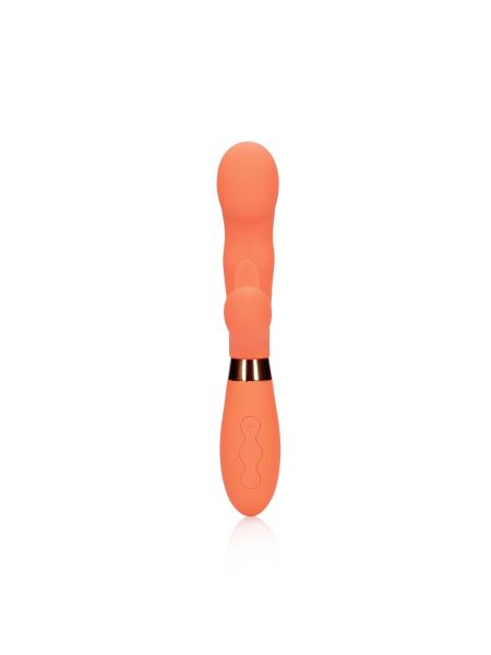 Silicone Rabbit Vibrator with Ribbed Clitoral Stimulator - 2