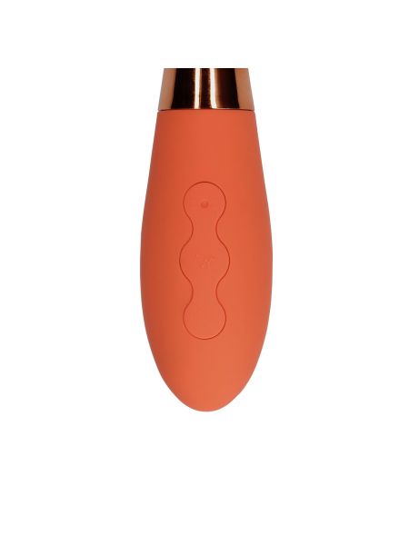 Silicone Rabbit Vibrator with Ribbed Clitoral Stimulator - 9