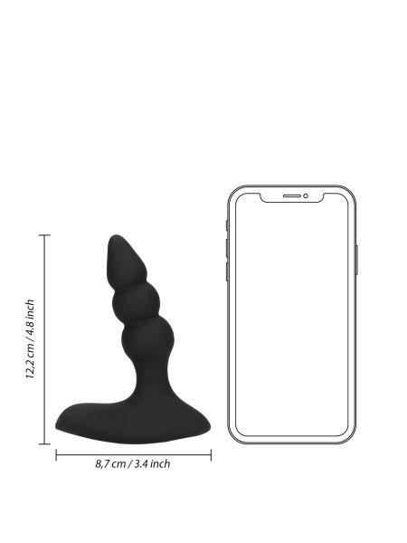 Beaded Vibrating Anal Plug with Remote Control - 11