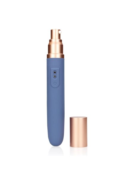 Travel Vibrator with Lube Compartment and Pump