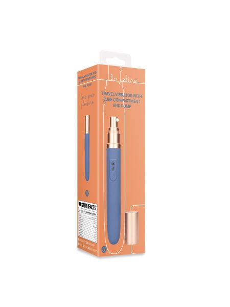 Travel Vibrator with Lube Compartment and Pump - 2