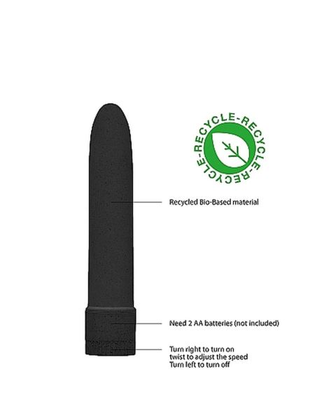 5,5"" Vibrator - Biodegradable - Black - 6