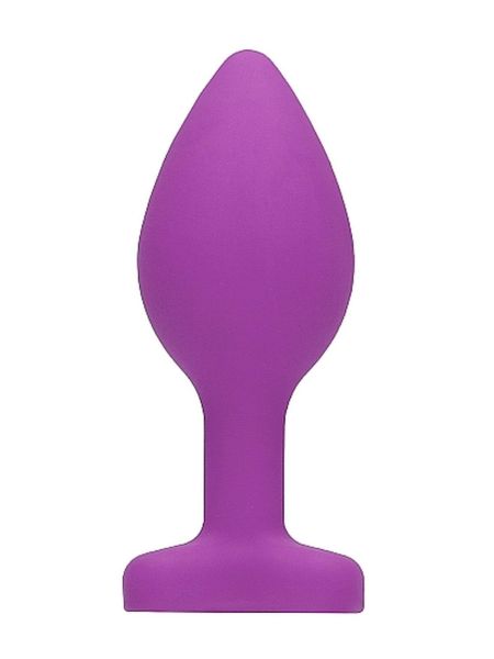 Diamond Heart Butt Plug - Regular - Purple - 4