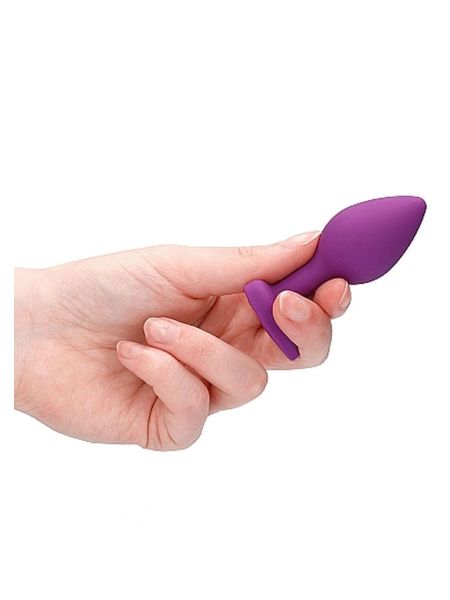 Diamond Heart Butt Plug - Regular - Purple - 10