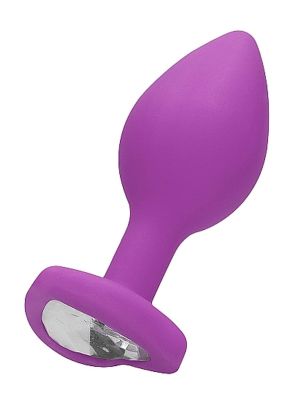 Diamond Heart Butt Plug - Regular - Purple