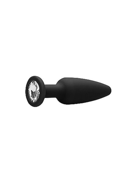 Cone-Shaped Diamond Butt Plug - Black - 5