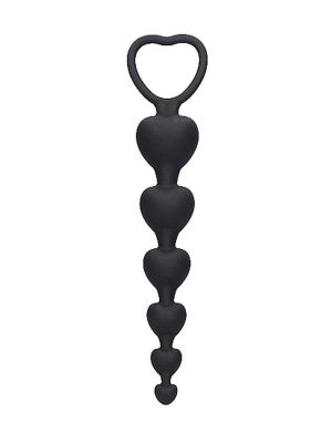 Anal Heart Beads - Black