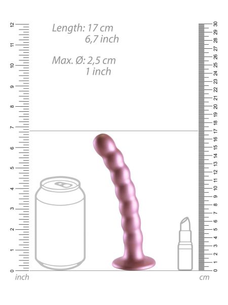 Beaded Silicone G-Spot Dildo - 6,5'' / 16,5 cm - 8
