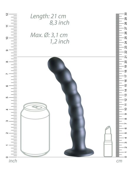 Beaded Silicone G-Spot Dildo - 8'' / 20,5 cm - 10