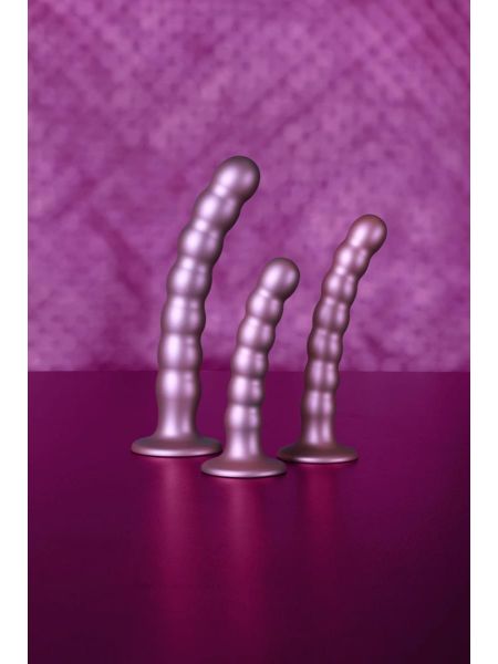Beaded G-Spot Dildo - 8'' / 20,5 cm - Rose Gold - 10