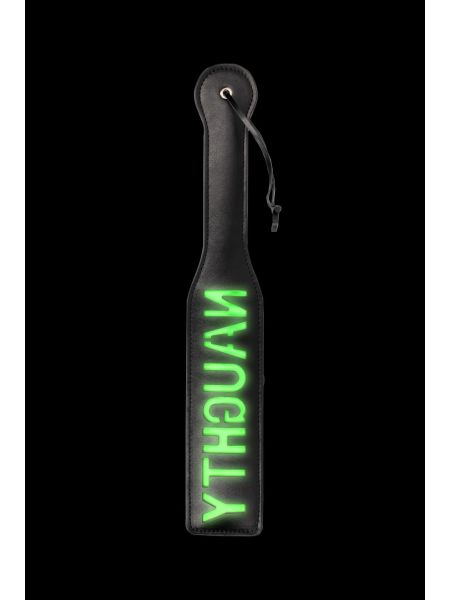 'Naughty'' Paddle - Glow in the Dark - Black/Neon Green - 3