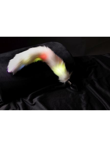 Light-up Fox Tail with Metal Butt Plug - 13