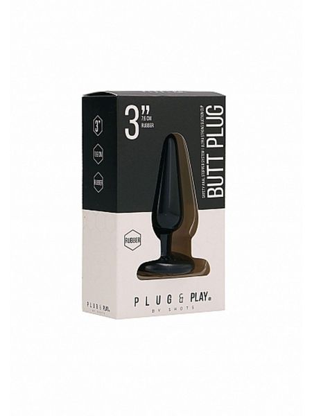 Butt Plug - Basic - 3 Inch - Black - 2
