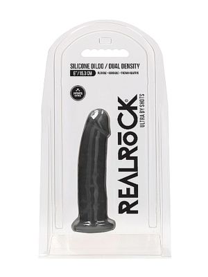 Silicone Dildo Without Balls - 15,3 cm - Black - image 2