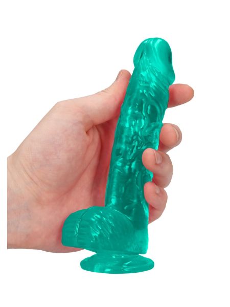 6"""" / 15 cm Realistic Dildo With Balls - Turquoise - 6