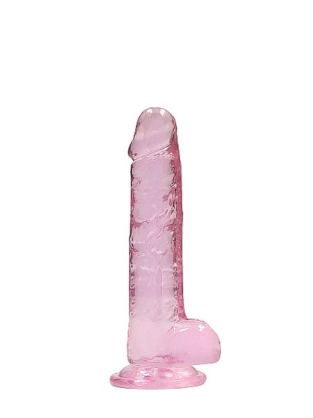 7"" / 18 cm Realistic Dildo With Balls - Pink - 4