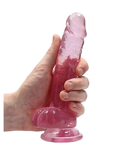 7"" / 18 cm Realistic Dildo With Balls - Pink - 7