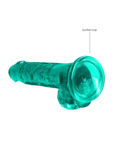 7"""" / 19 cm Realistic Dildo With Balls - Turquoise - 4