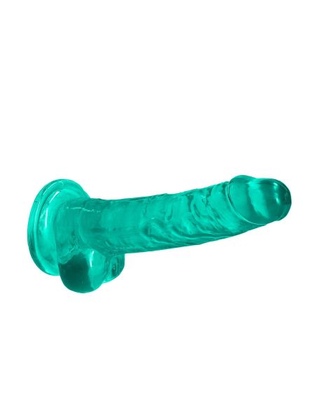 7"""" / 19 cm Realistic Dildo With Balls - Turquoise - 5