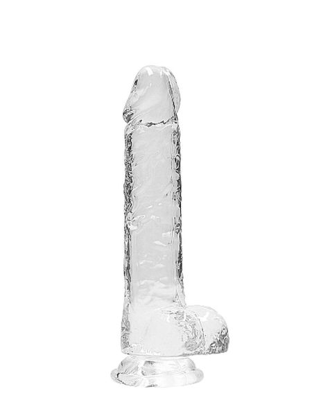 8"" / 20 cm Realistic Dildo With Balls - Transparent