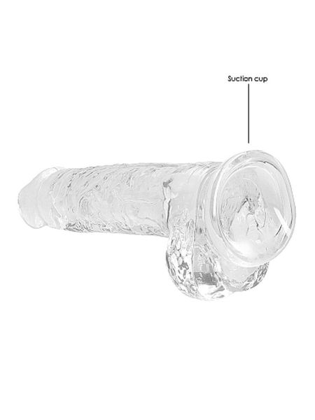 8"" / 20 cm Realistic Dildo With Balls - Transparent - 5