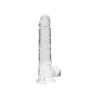 8"" / 20 cm Realistic Dildo With Balls - Transparent - 2
