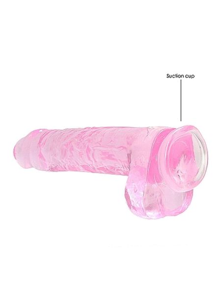 9"" / 23 cm Realistic Dildo With Balls - Pink - 5