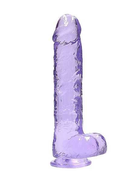9"" / 23 cm Realistic Dildo With Balls - Purple