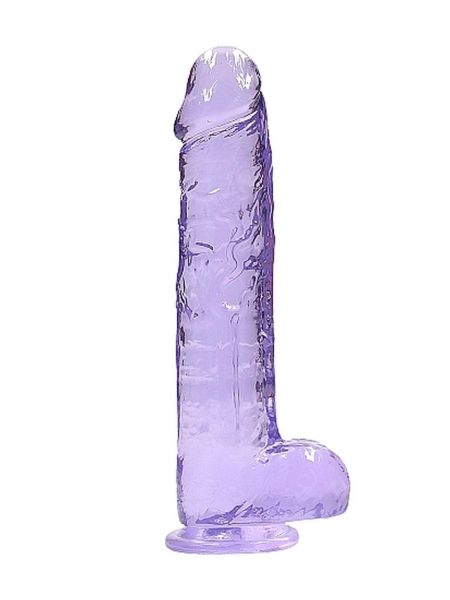 9"" / 23 cm Realistic Dildo With Balls - Purple - 4