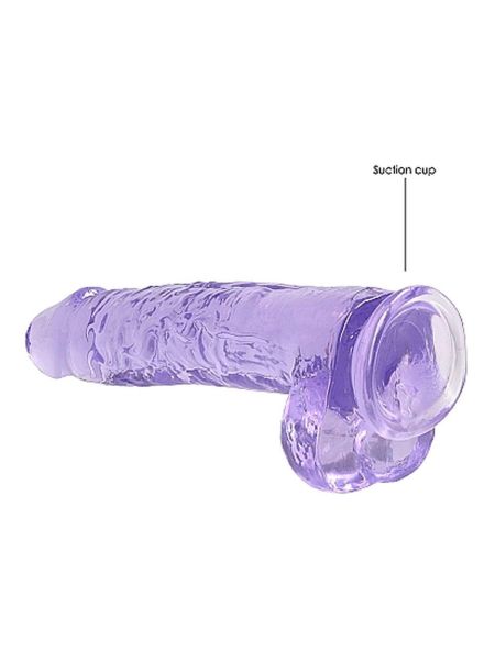9"" / 23 cm Realistic Dildo With Balls - Purple - 5