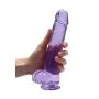 9"" / 23 cm Realistic Dildo With Balls - Purple - 8