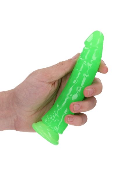 Slim Realistic Dildo with Suction Cup - Glow in the Dark - 6'' / 15,5 cm - 3