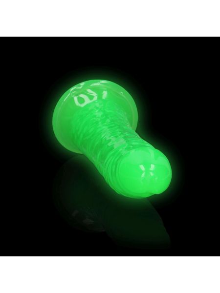 Slim Realistic Dildo with Suction Cup - Glow in the Dark - 7'' / 18 cm - 3