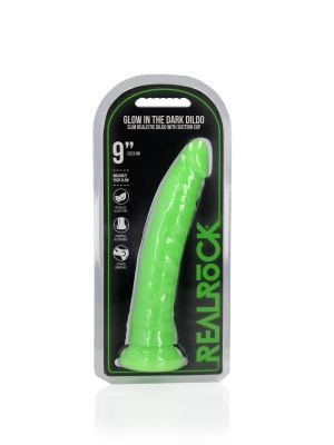 Slim Realistic Dildo with Suction Cup - Glow in the Dark - 9'' / 22,5 cm - image 2