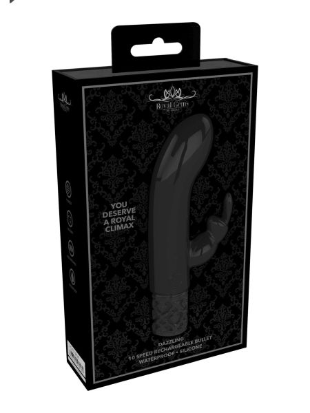 Dazzling - Rechargeable Silicone Bullet - Black - 2