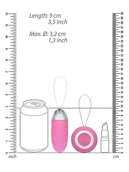 Ethan - Rechargeable Remote Control Vibrating Egg - Pink - 3