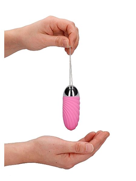 Ethan - Rechargeable Remote Control Vibrating Egg - Pink - 8