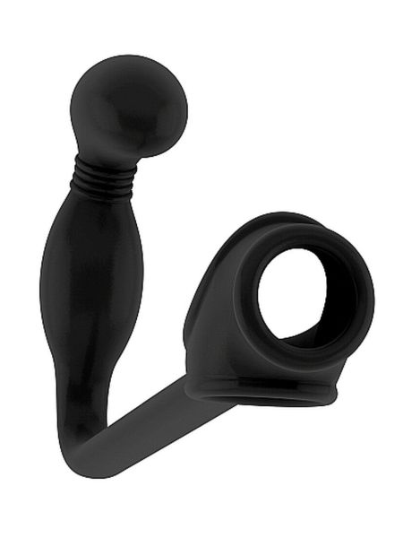 No.2 - Butt Plug with Cockring - Black