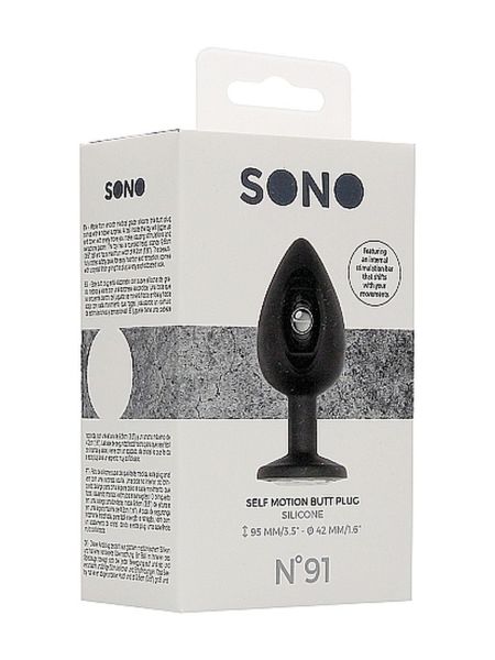N0. 91 - Self Penetrating Butt Plug - Black - 3