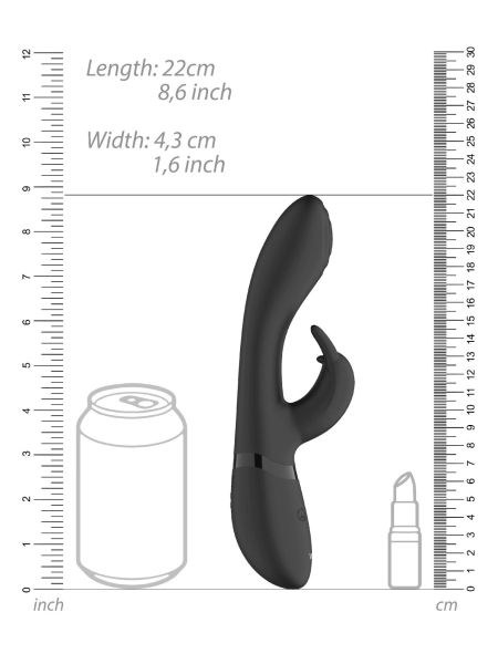 Cato - Pulse G-spot Rabbit - Black - 12