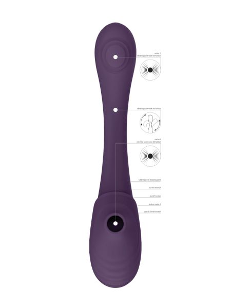 Mirai - Double Ended Pulse Wave & Air Wave Bendable Vibrator - 7